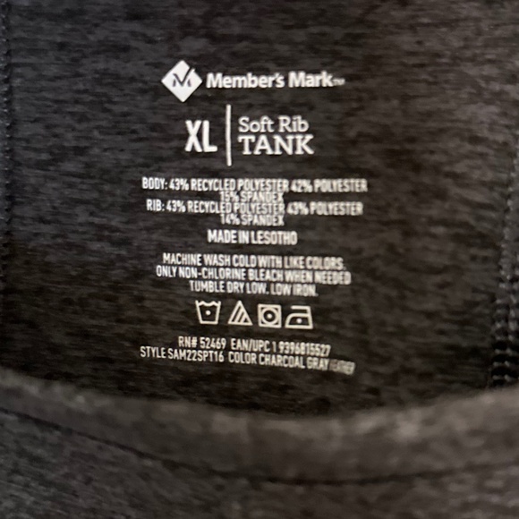 Member's Mark Charcoal Grey Heather Soft Rib Tank Size XL - Picture 4 of 5